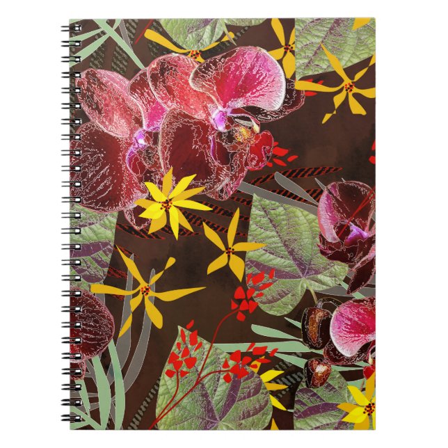 Red orchids.  notebook (Front)