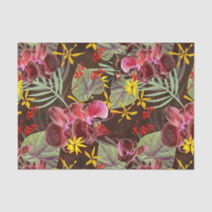 Red orchids. tissue paper