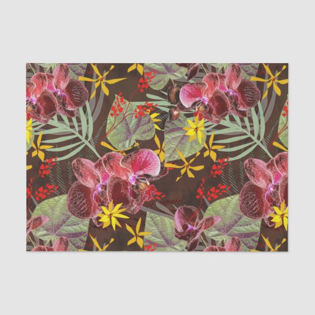 Red orchids. tissue paper (Front)