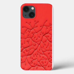 Red Organic Design iPhone Case Bold Texture