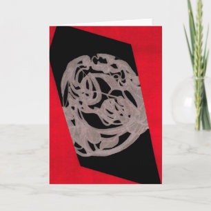 Red Orgin Greeting Card