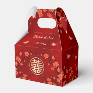 Red Oriental Blossom    Chinese Wedding  Favour Box