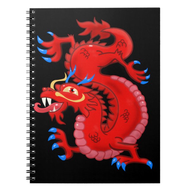 Red Oriental Dragon Notebook (Front)