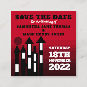 Red Oriental Palace, Save the Date Enclosure Card