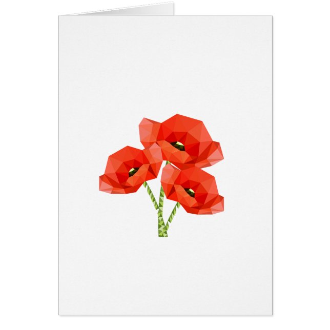 Red Origami Poppies (Front)