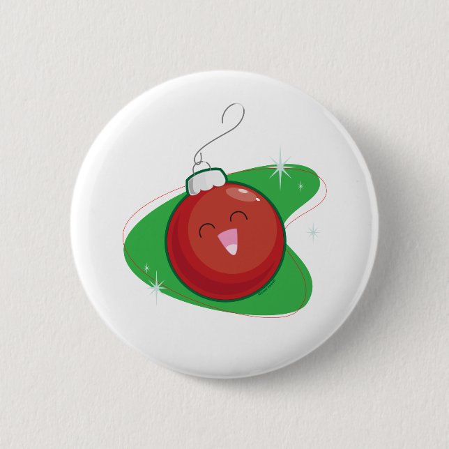 Red Ornament 6 Cm Round Badge (Front)