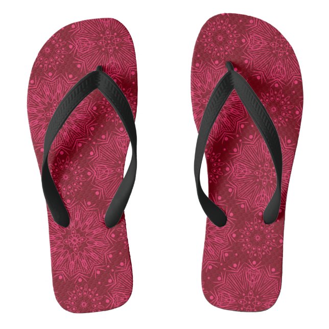 Red ornament jandals (Footbed)