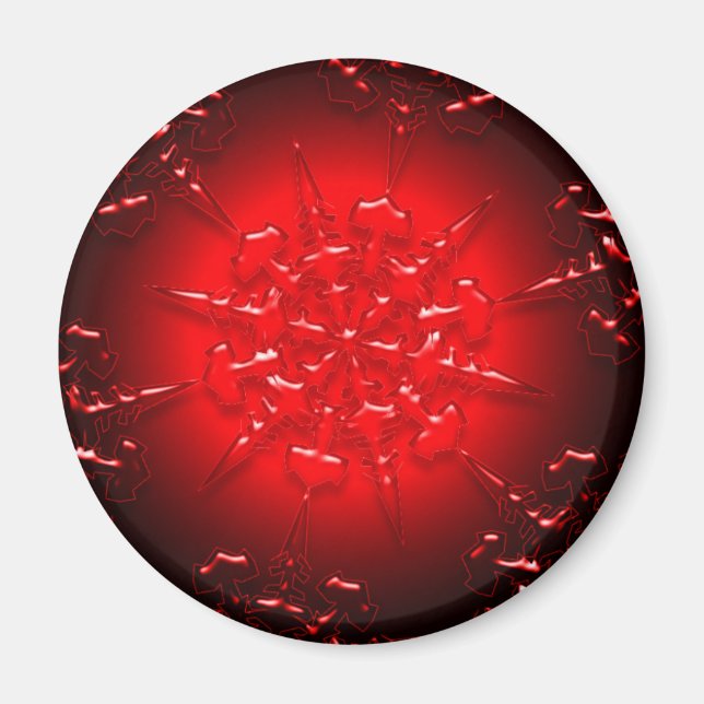 Red Ornament Magnet (Front)