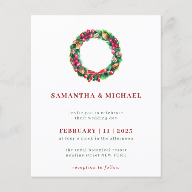 Red Ornament Winter Christmas Flyer (Front)