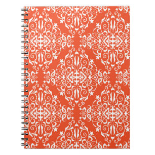 Red ornamental pattern seamless pattern notebook
