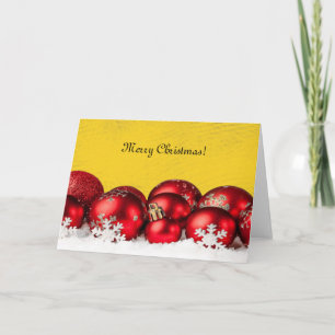 Red Ornaments Holiday Card