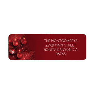 Red Ornaments Return Address