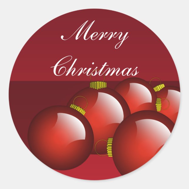 Red Ornaments Stickers (Front)