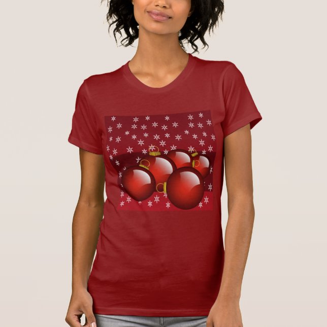 Red Ornaments T-Shirt (Front)