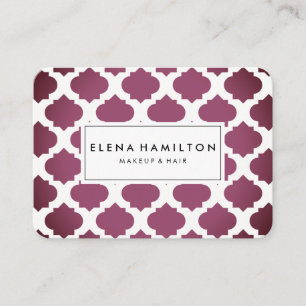 Red Ornate Pattern Business Card