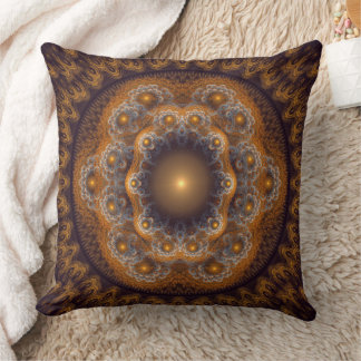 Red ornate sacred bright mandala cushion