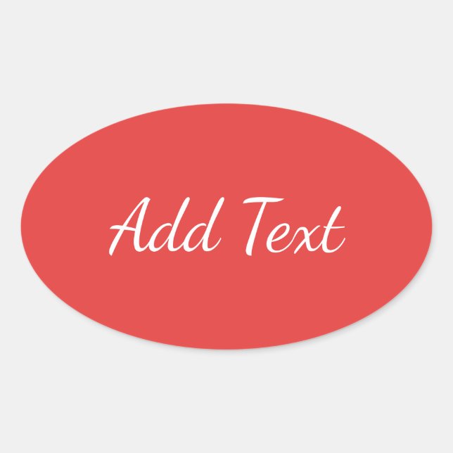 Red Oval Sticker (Front)