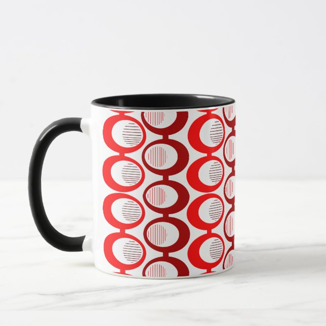 Red Oval Strings  Mug (Left)