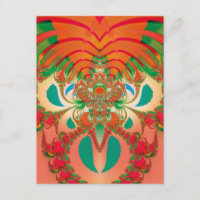 Red Owl Fractal Abstract Art