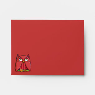 Red Owl red A2 Note Card Envelope