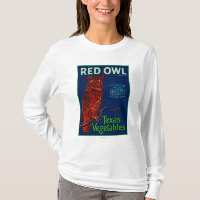 Red Owl Vegetable Label T-Shirt (Front)