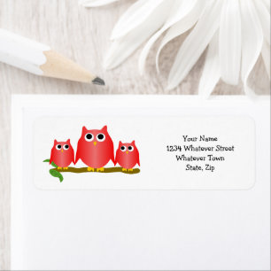 Red Owls Design Return Address