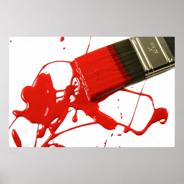 Red paintbrush poster (Front)