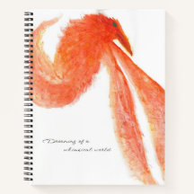 Red Painted Mythical Bird Notebook/ Journal