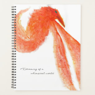 Red Painted Mythical Bird Planner/ Agenda