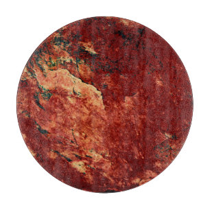 Red Painted Rock Cutting Board