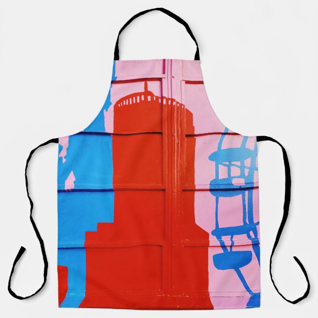 Red painted wall apron (Front)