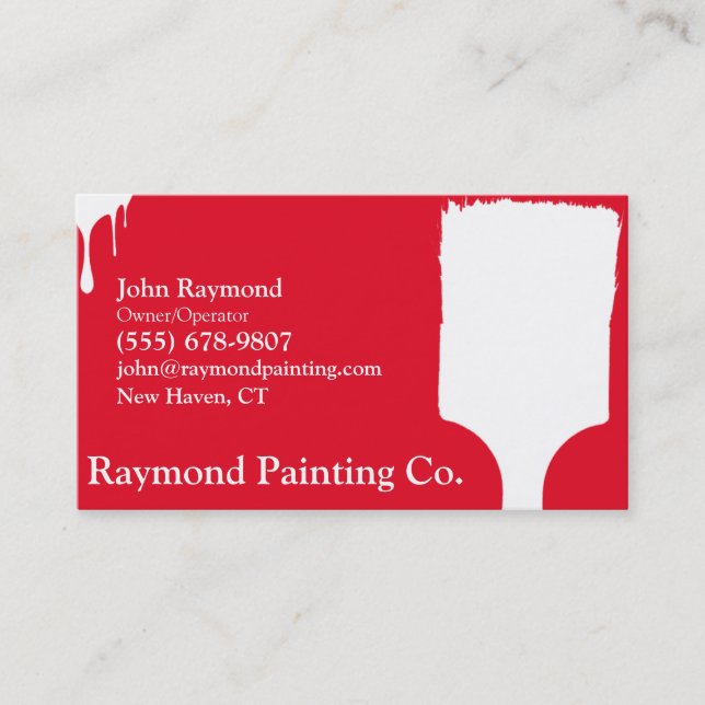 Red Painter Business Cards (Front)