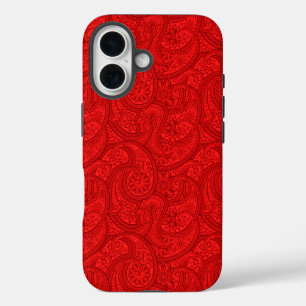 Red Paisley iPhone 16 Case