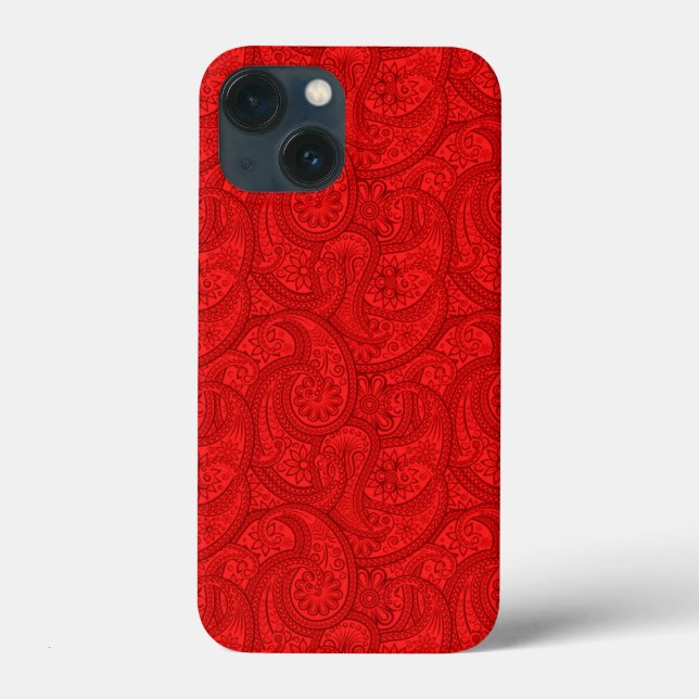 Red Paisley Case-Mate iPhone Case (Back)