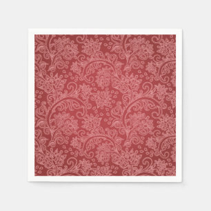 Red Paisley Damask Designer Floral Classic Napkin