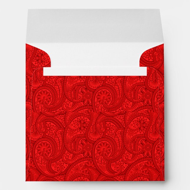 Red Paisley Envelopes (Back (Bottom))