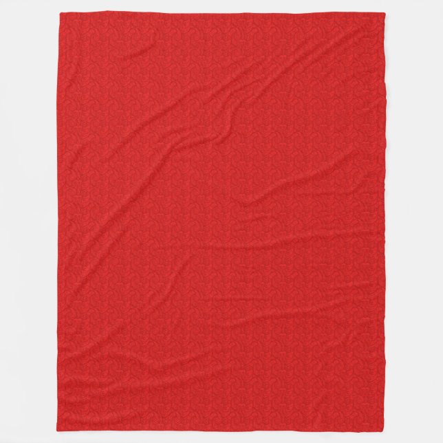 Red Paisley Fleece Blanket (Front)