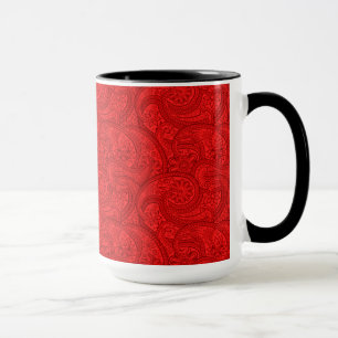 Red Paisley Mug