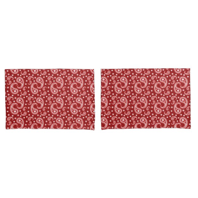 Red Paisley Pillowcase (Front-Set)