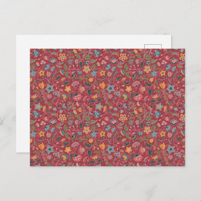 Red Paisley Postcard (Front/Back)