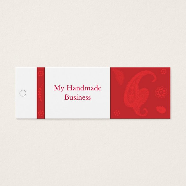 Red Paisley Tag (Front)