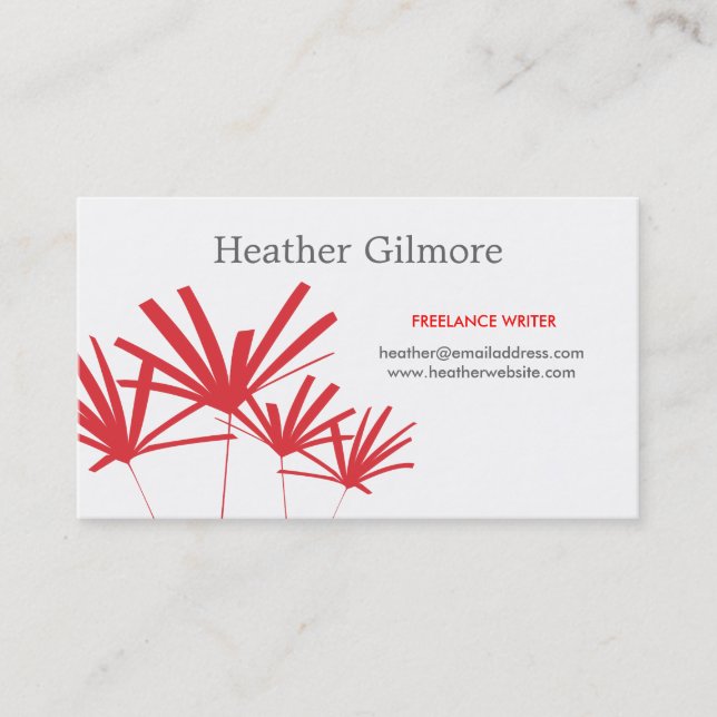 RED PALMS No. 2 Business Card (Front)