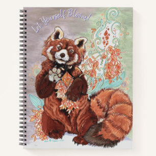 Red Panada Crystaline Vibes Art Pocket Moleskine N Notebook