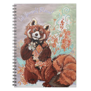 Red Panada Crystalline Vibes Art Planner Notebook