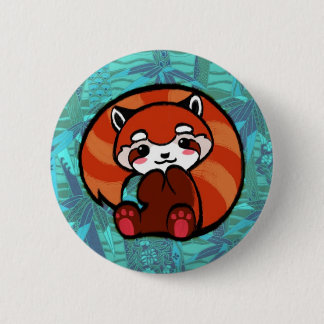 Red Panda 6 Cm Round Badge
