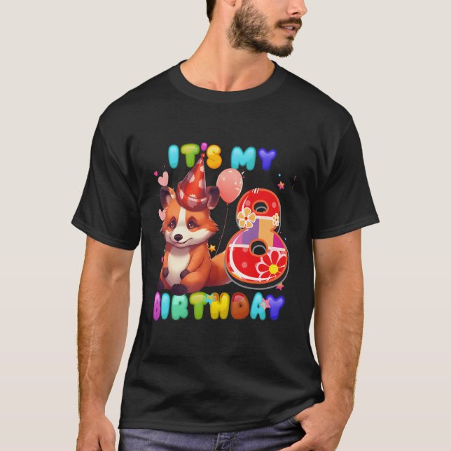 Red Panda 8Th I'M 8 T-Shirt (Front)