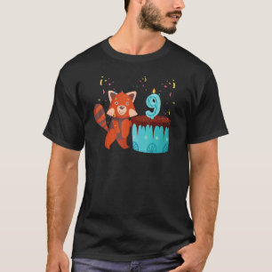 Red Panda 9th Birthday Red Pandas Animal Graphic T-Shirt