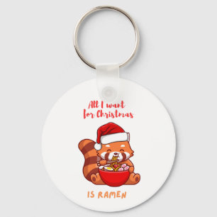 Red panda: All I want for Christmas is Ramen Key Ring