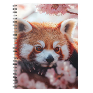 Red Panda Among Cherry Blossoms  Notebook