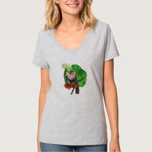 Red panda and coneflowers T-Shirt